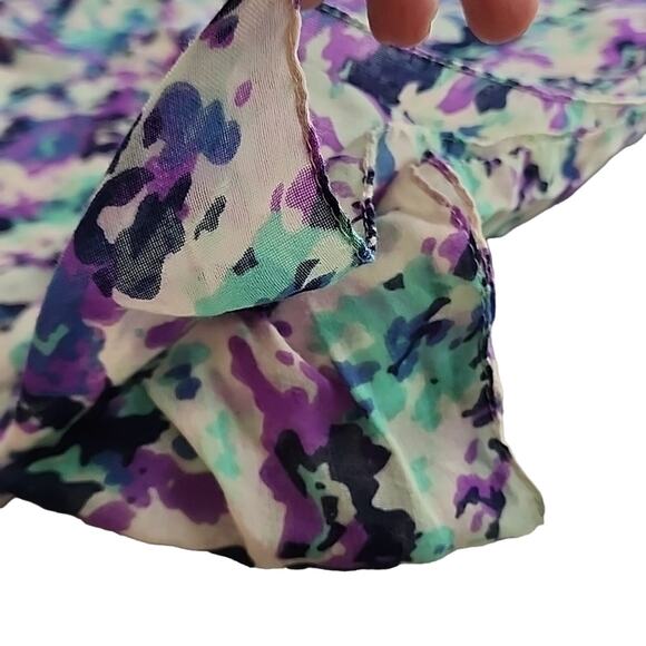 Purple/Black/White/Aqua Infinity Scarf - Picture 3 of 5